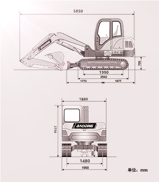 寶鼎60<a href='/product/' class='keys' title='點擊查看關于挖掘機的相關信息' target='_blank'>挖掘機</a>參數