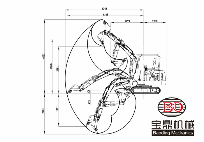 寶鼎23微型挖掘機工作參數