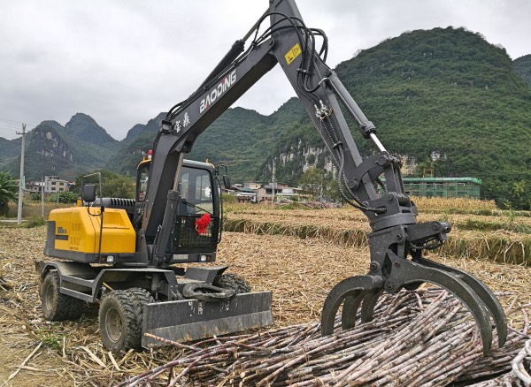 寶鼎輪式挖掘機抓木機