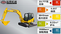 寶鼎新一代履帶式65小型挖掘機產(chǎn)品上市介紹